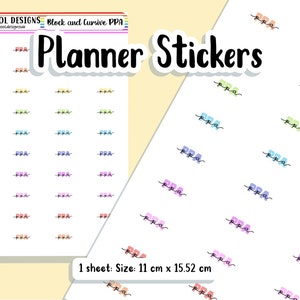 PPA Teacher Planner Stickers UK - 1 Sheet - Block and Cursive Handdrawn