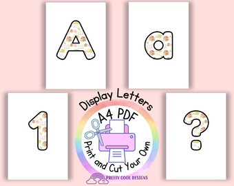 Watercolor Books A-Z Printable Letters & Numbers: Classroom Decor (A4 PDF)