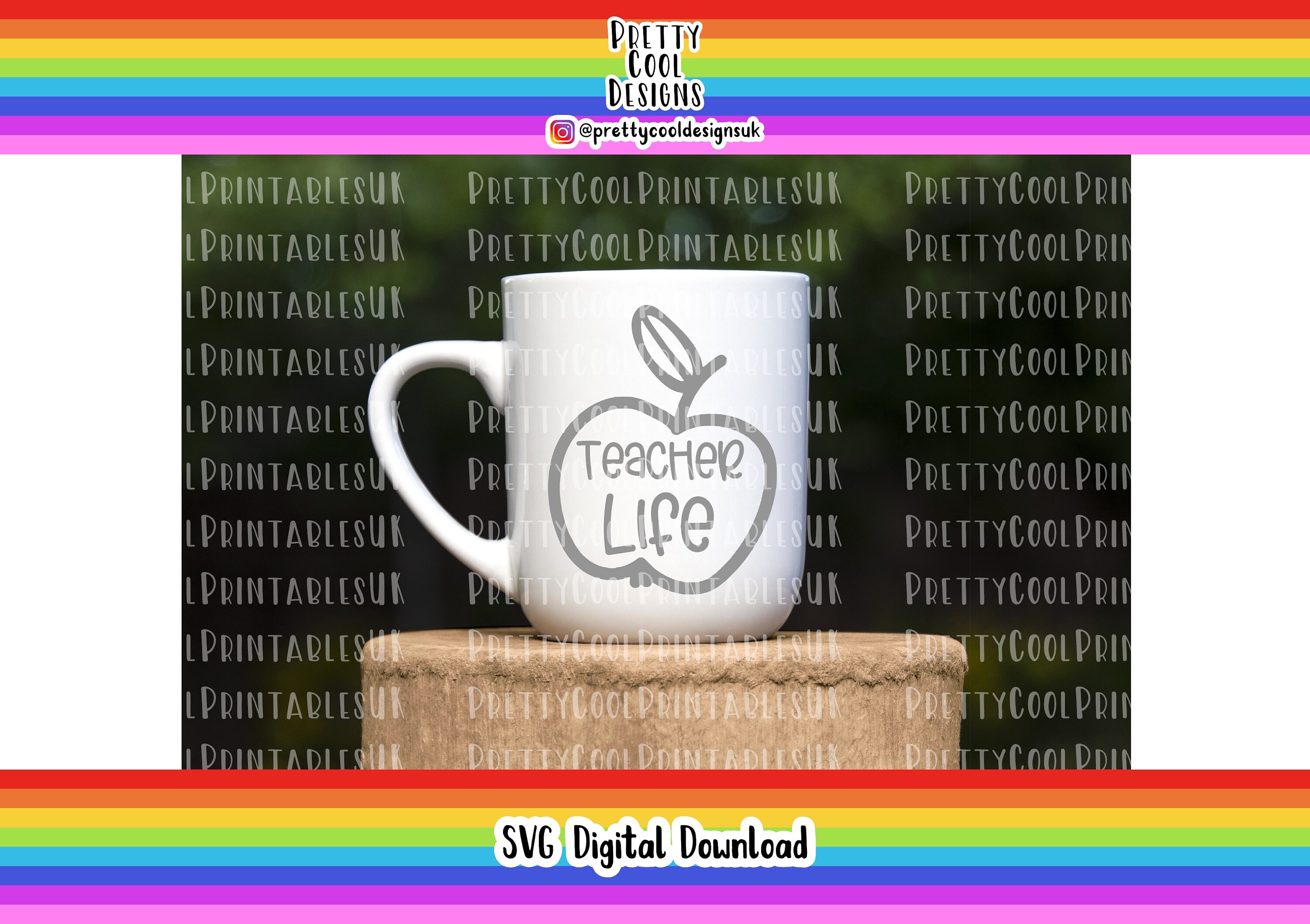 Teacher SVG Digital File Download Teacher Life Craft Maker | Etsy