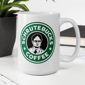 Shrutebucks Coffee Mug / Dwight Schrute Bucks / Starbucks Coffee Cup / The Office Mug / Dwight Schrute Mug / The Office Merch / Starbuck Mug