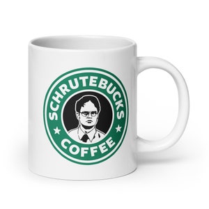 Shrutebucks Dwight Mug / Starbucks Mug / Schrutebucks The Office / The Office Mug / Dwight Schrute Mug / The Office Gifts / Dwight Schrute