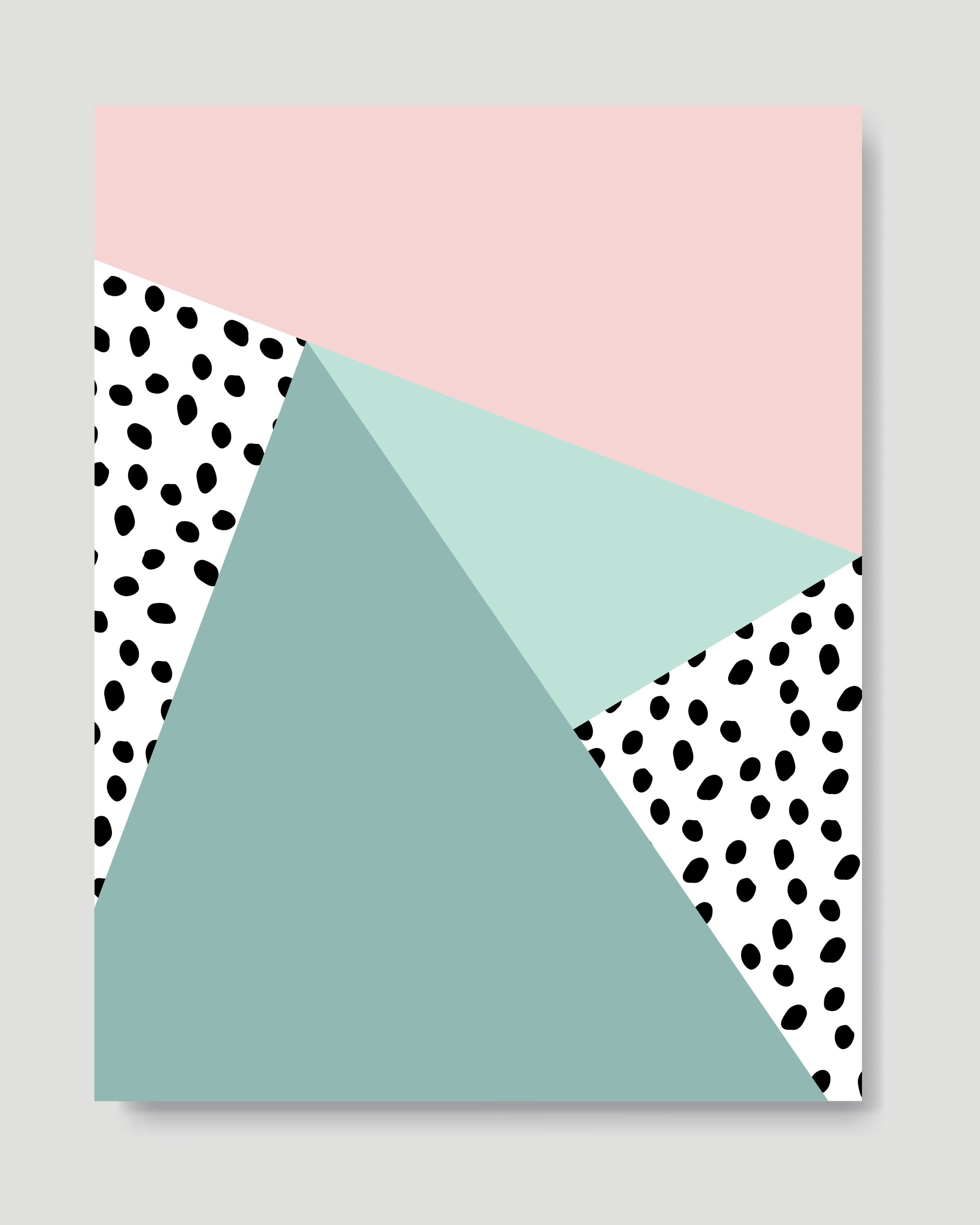 Colorblock For Print Memphis Style Printable / 80s Colorblock Wall Art / Modern Girly Art ...