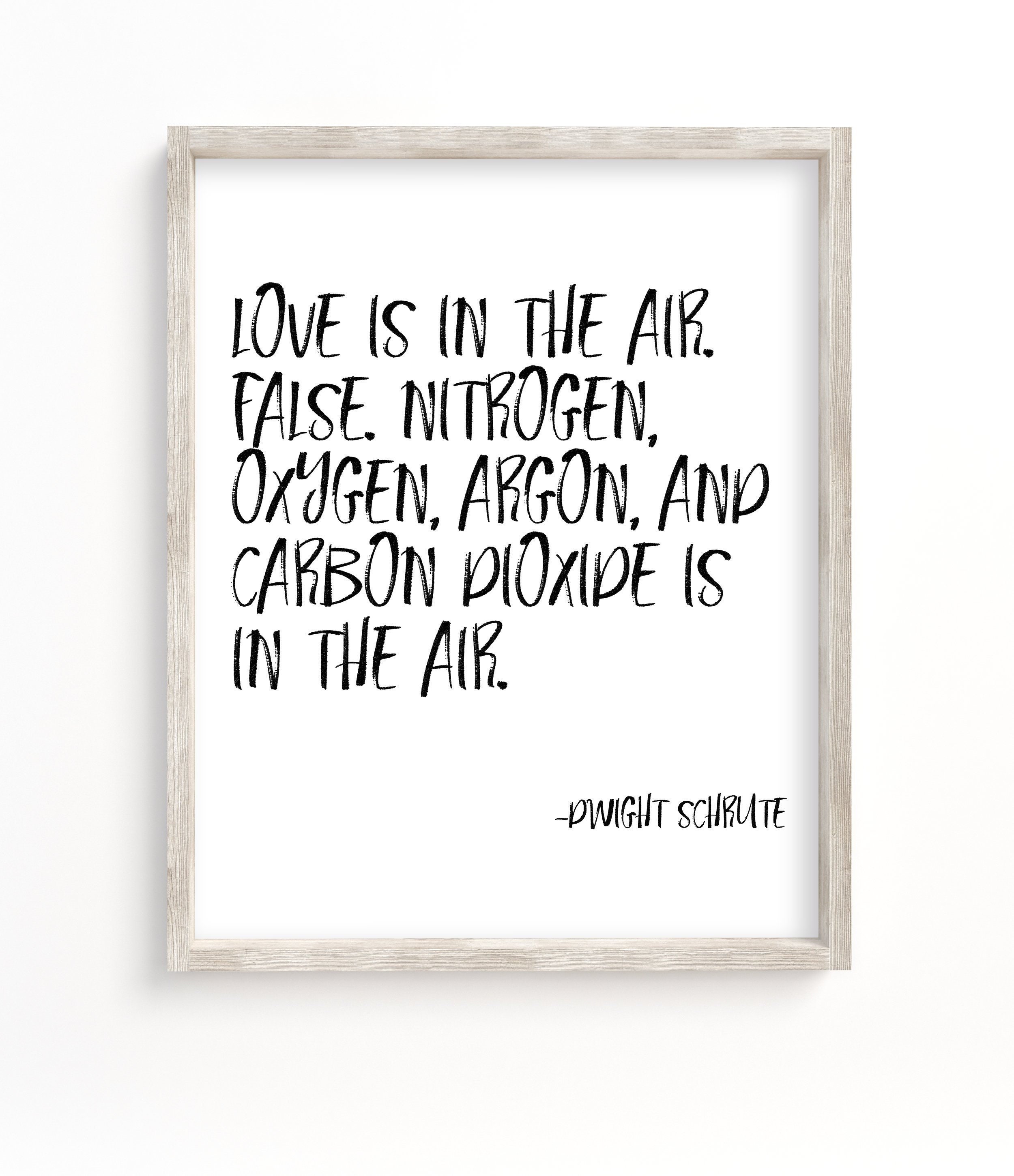 Love is in the Air Dwight Schrute Quote Printable / the Office - Etsy