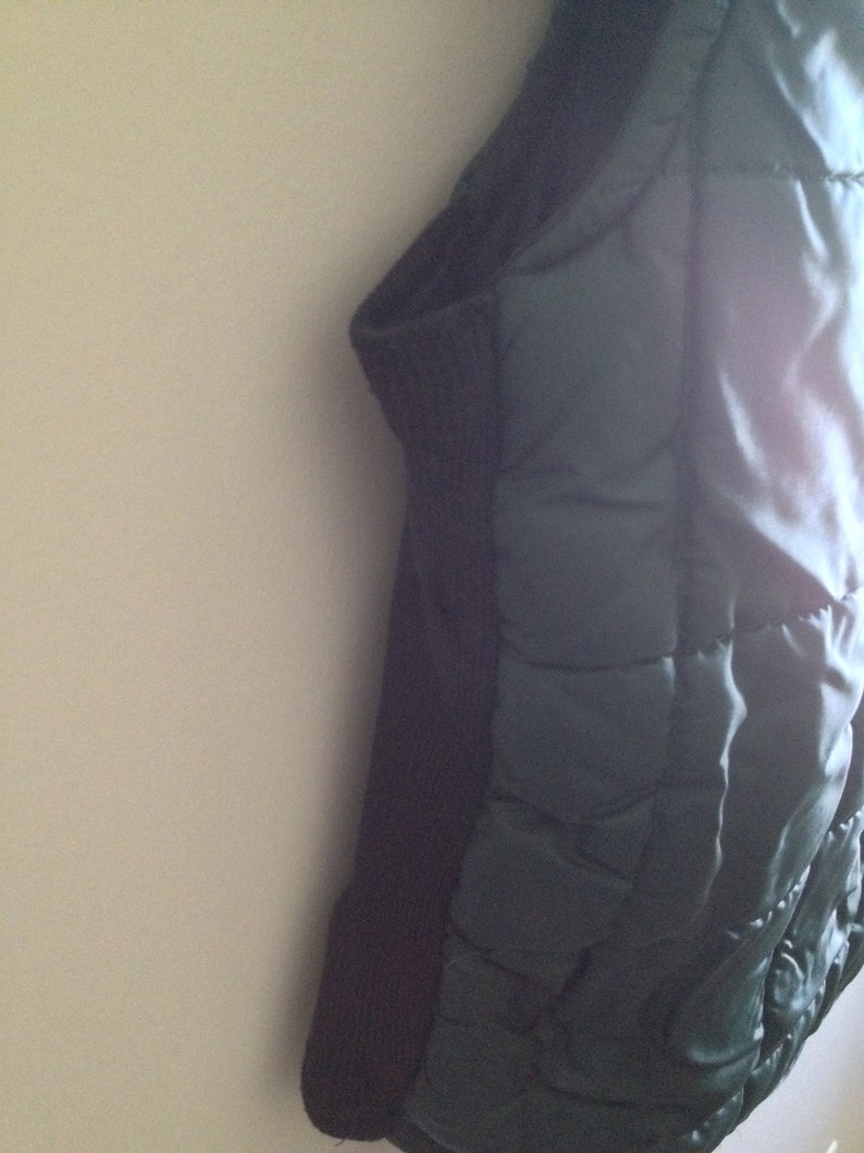 Forest Green Vintage Ski Vest Sleeveless Distressed Jacket Men/'s Medium M Zipper Minimalist