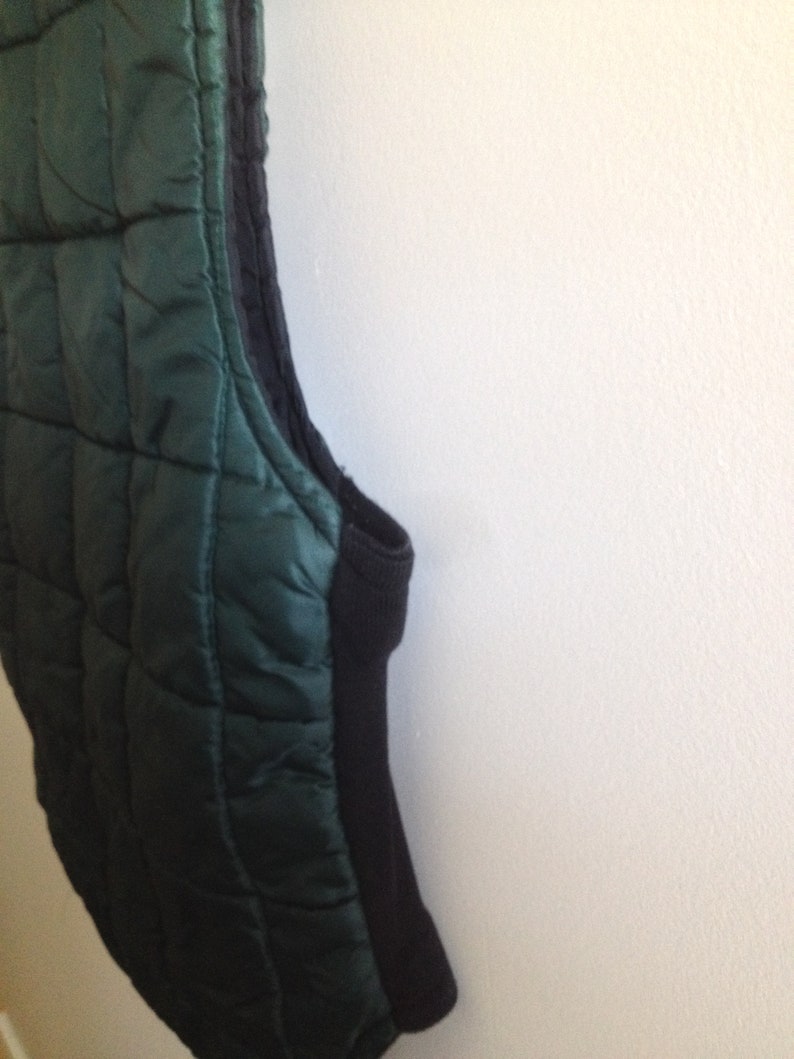 Forest Green Vintage Ski Vest Sleeveless Distressed Jacket Men/'s Medium M Zipper Minimalist