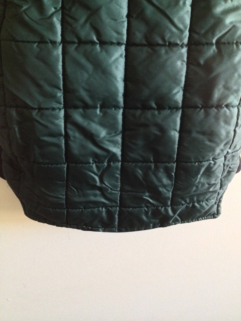 Forest Green Vintage Ski Vest Sleeveless Distressed Jacket Men/'s Medium M Zipper Minimalist