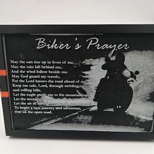Biker's Prayer Custom Frame and Picture