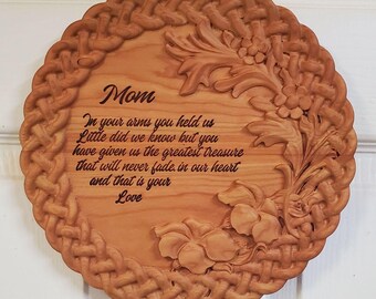Flower and Weave Plaque - Customizable