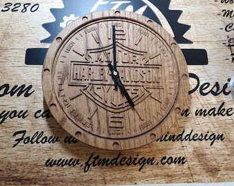 Harley Davidson Wheel Clocks - 2 Sizes