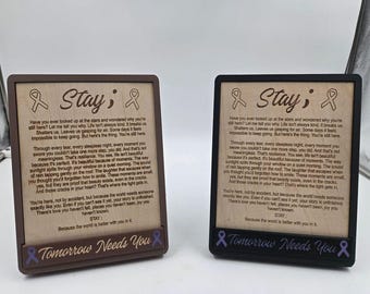 STAY; Tommorrow Needs You - Picture Frame