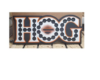 HOG Poker Chip Sign