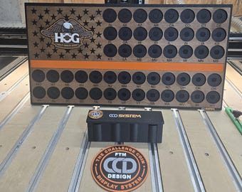 50 Rides, One Nation Flag Challenge coin sign - Using The Challenge Coin Display System