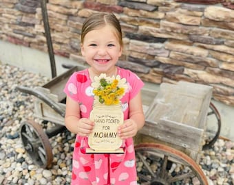 Kids Mason jar Flower Holder