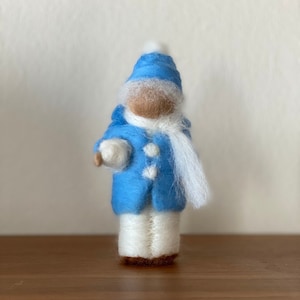 Winterkind, Jahreszeitentisch, Jahreszeitenkinder, Winter, Nadelfilzen, Püppchen