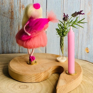 Plug-in figure school cone girl, school cone, school enrollment, school start, birthday ring, felt figure, felt doll, Waldorf
