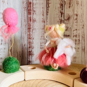 Plug-in figure, birthday ring, birthday, Grimm, birthday circle, girl, felt, felting