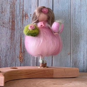 Birthday fairy, birthday ring, birthday, gift, doll, felt figure, annual ring