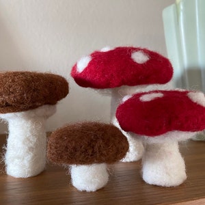 Mushroom, fly agaric, Waldorf inspired, seasonal table, autumn, needle felts