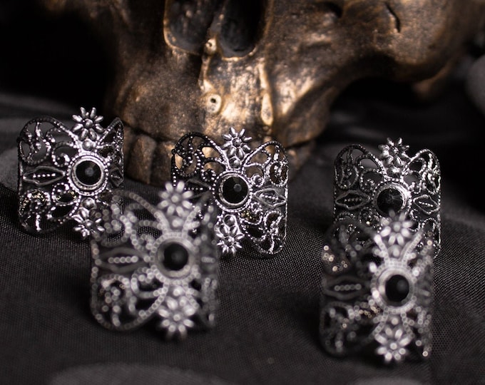 CUSTOM ORDER metal finger claw rings "Antike" - gothic, fantasy, cosplay