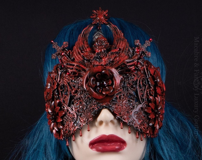 CUSTOM ORDER blind mask "Angel Dust" - gothic, cosplay, fantasy