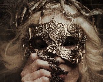 CUSTOM ORDER Medusa snake mask "Medusa" - cosplay, fantasy - ready for dispatch in 6 - 8 weeks