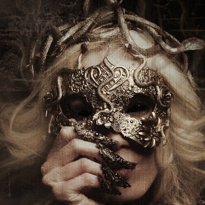 CUSTOM ORDER Medusa snake mask &quot;Medusa&quot; - cosplay, fantasy, gothic
