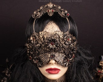 READY MADE Filigree (DP-S) halo blind mask "Seer" - gothic, fantasy, cosplay - ready for dispatch in 3 - 5 days