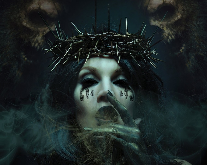 CUSTOM ORDER large thorned crown - gothic, cosplay, fantasy