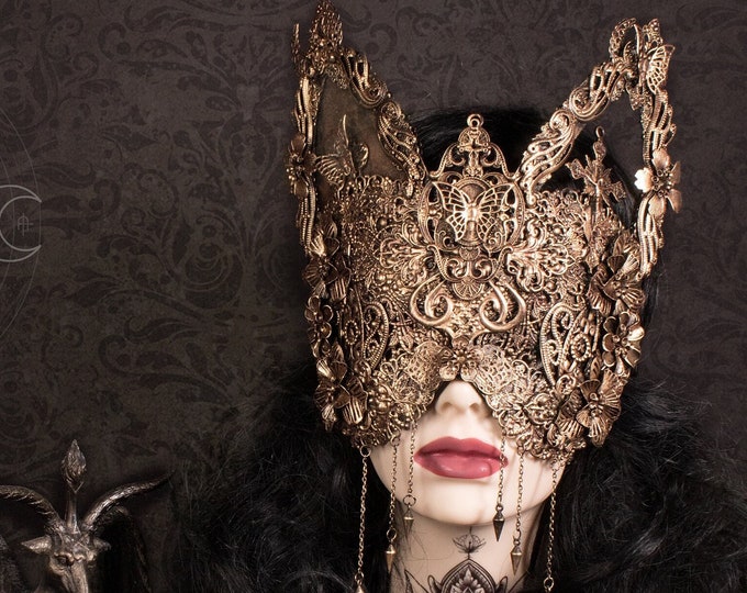 CUSTOM ORDER cathedral blind mask "Eve" - cosplay, gothic, fantasy
