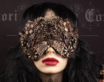 READY MADE Filigree (DP-S) flower blind mask - gothic, fantasy, cosplay