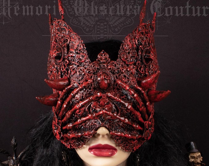 CUSTOM ORDER cathedral blind mask "Macabre II" - gothic, cosplay, fantasy
