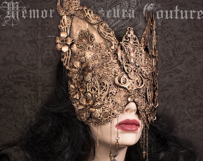CUSTOM ORDER cathedral blind mask "Eve" - cosplay, gothic, fantasy