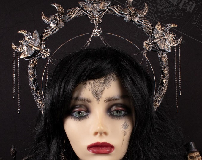 CUSTOM ORDER halo headpiece "Mothecy II" - gothic, cosplay, fantasy