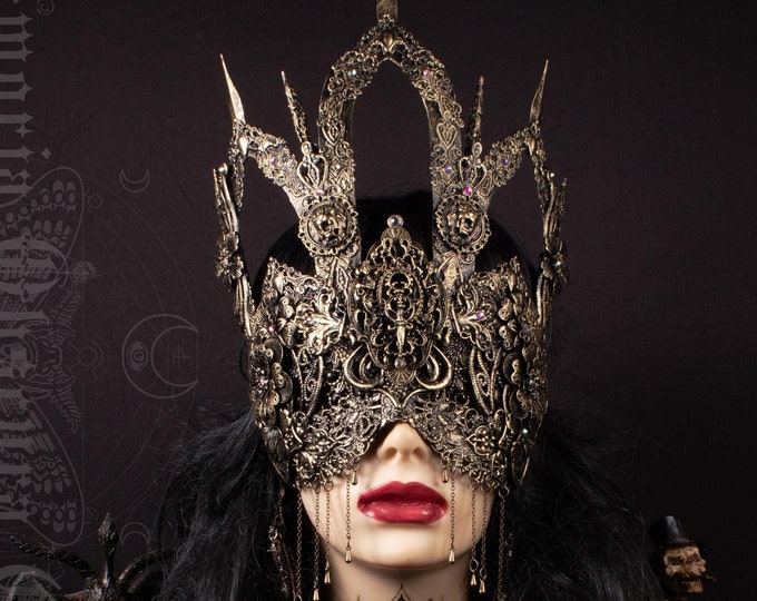 FASTER SHIPPING cathedral blind mask "Lions Gate" - gothic, cosplay, fantasy