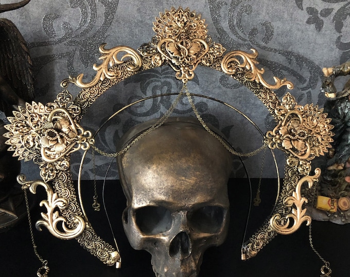 CUSTOM ORDER Medusa snake halo headpiece "Lady Medusa" - fantasy, cosplay, gorgon, gothic