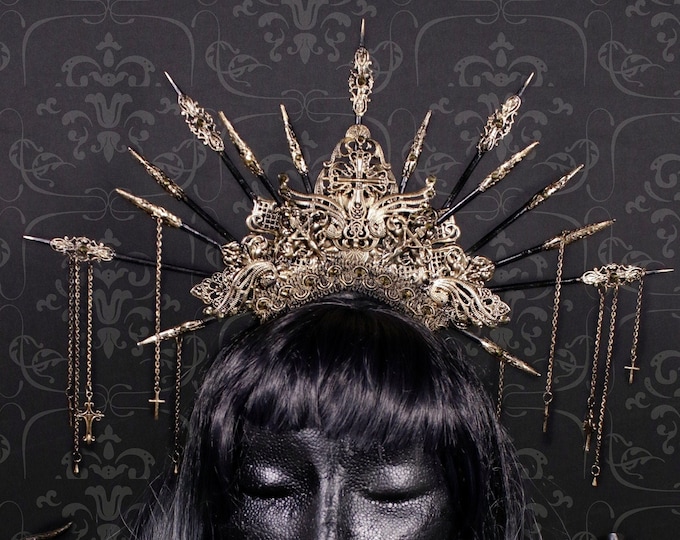 CUSTOM ORDER headdress crown "Sinai" - gothic, cosplay, fantasy