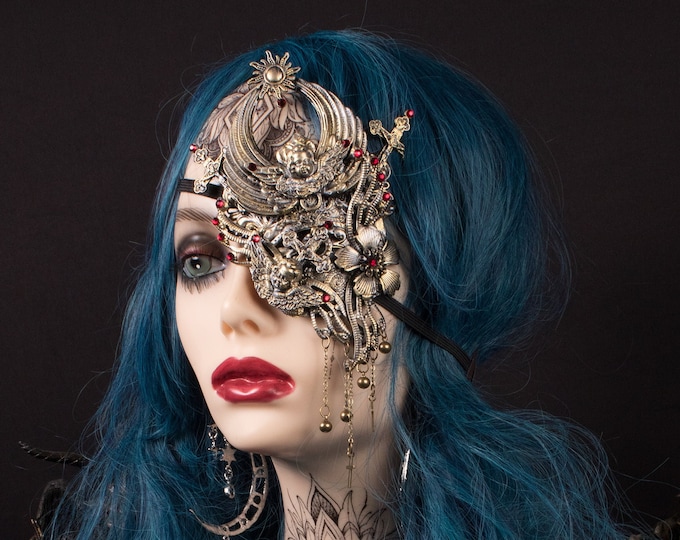 CUSTOM ORDER blind mask eyepatch "Angel Dust" - gothic, cosplay, fantasy