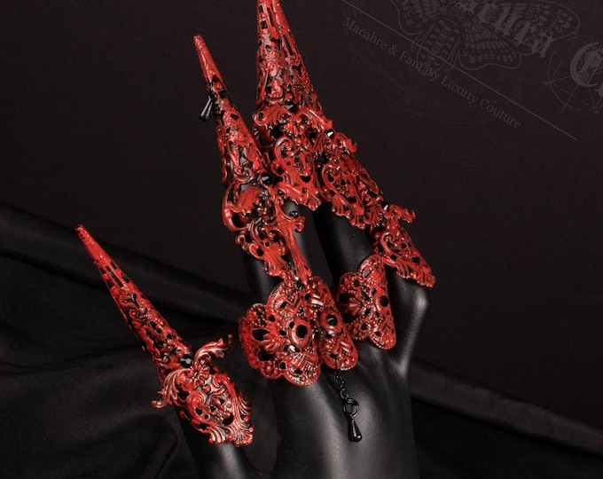 FASTER SHIPPING metal finger claws "Angel Love" - gothic, cosplay, fantasy