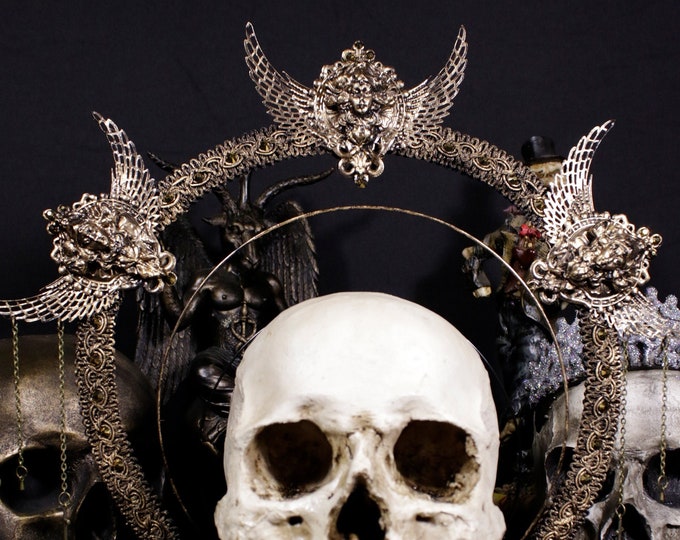 CUSTOM ORDER halo headpiece "Viktoria" - gothic, cosplay, fantasy