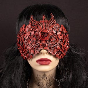 CUSTOM ORDER blind mask &quot;Holly&quot; - gothic, fantasy, cosplay