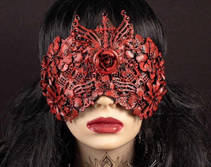 FASTER SHIPPING blind mask "Holly" - gothic, fantasy, cosplay