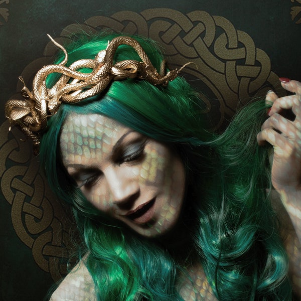 CUSTOM ORDER Medusa snake headpiece „Snake Queen“ - fantasy, cosplay - Versandbereit in 6 - 8 Wochen