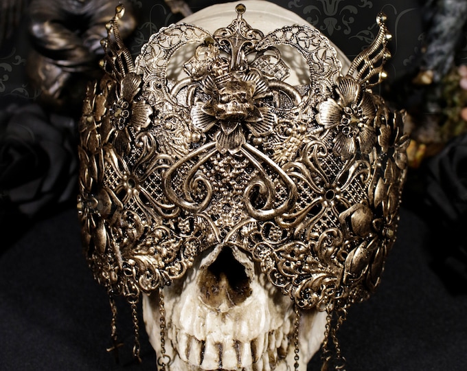 CUSTOM ORDER blind mask "Crescent Moon" - gothic, cosplay, fantasy