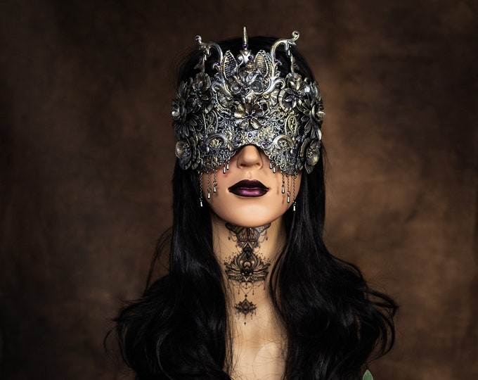 Blind mask "Batitude"- gothic, fantasy, cosplay