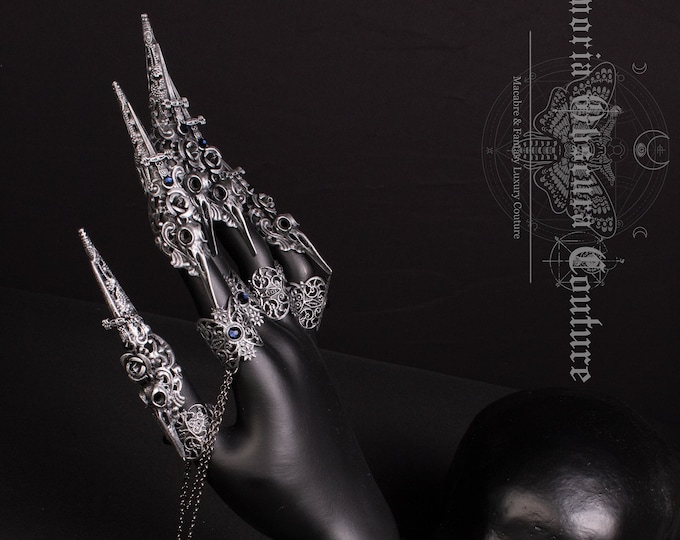 CUSTOM ORDER metal finger glove claws "Munin" - cosplay, pagan, viking, fantasy