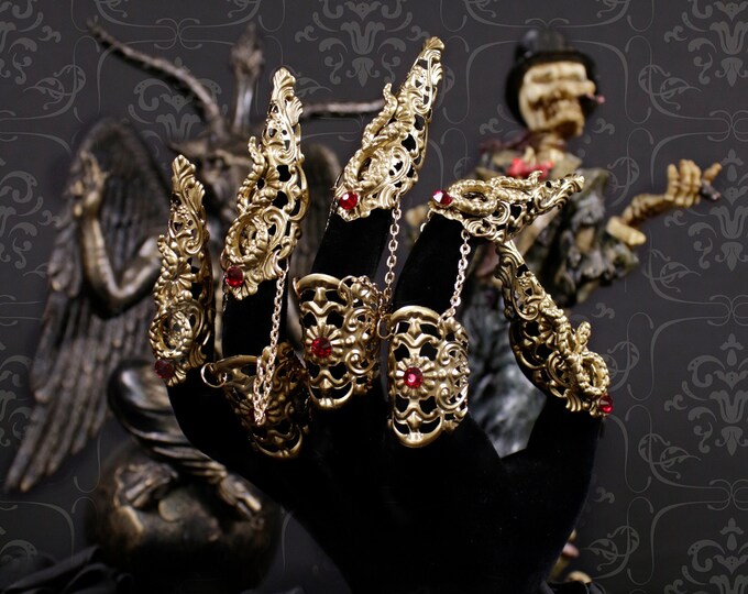 CUSTOM ORDER Medusa snake metal finger claw glove - cosplay, fantasy, gorgon, gothic, shaman