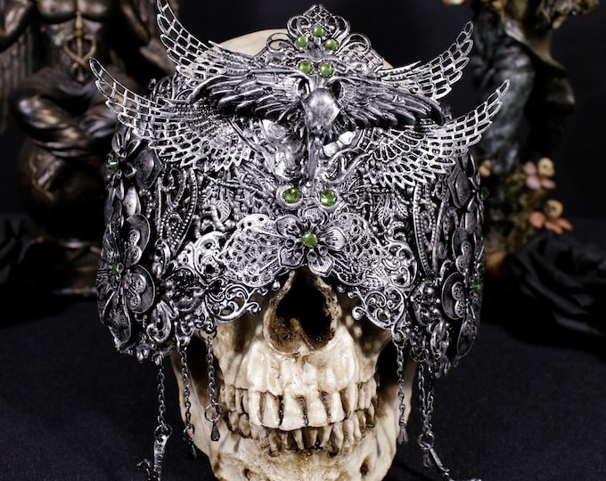 CUSTOM ORDER blind mask "Raven Claw" - gothic, cosplay, fantasy