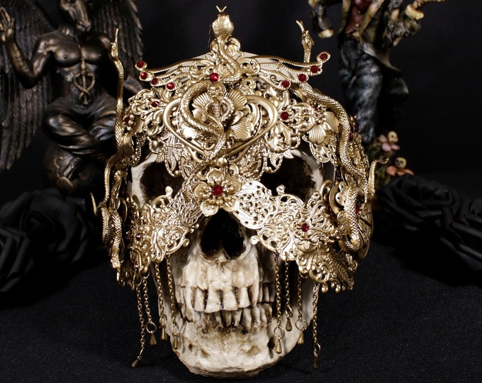 CUSTOM ORDER Medusa snake mask "Medusa" - cosplay, gorgon, fantasy, gothic