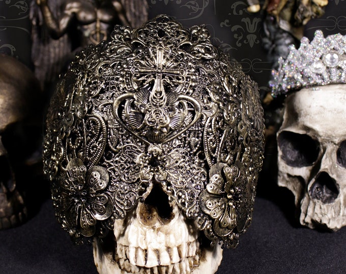 CUSTOM ORDER blind mask "Crucified" - gothic, cosplay, fantasy