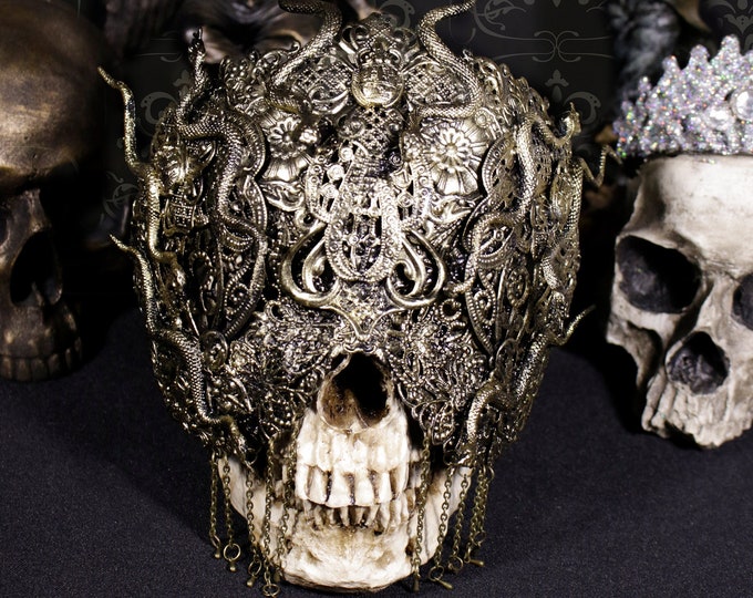 CUSTOM ORDER Medusa snake blind mask "Scarab" - fantasy, cosplay, gothic